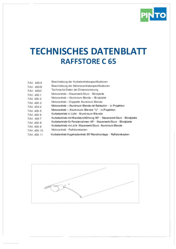 Technisches Datenblatt - RAFFSTORE C65